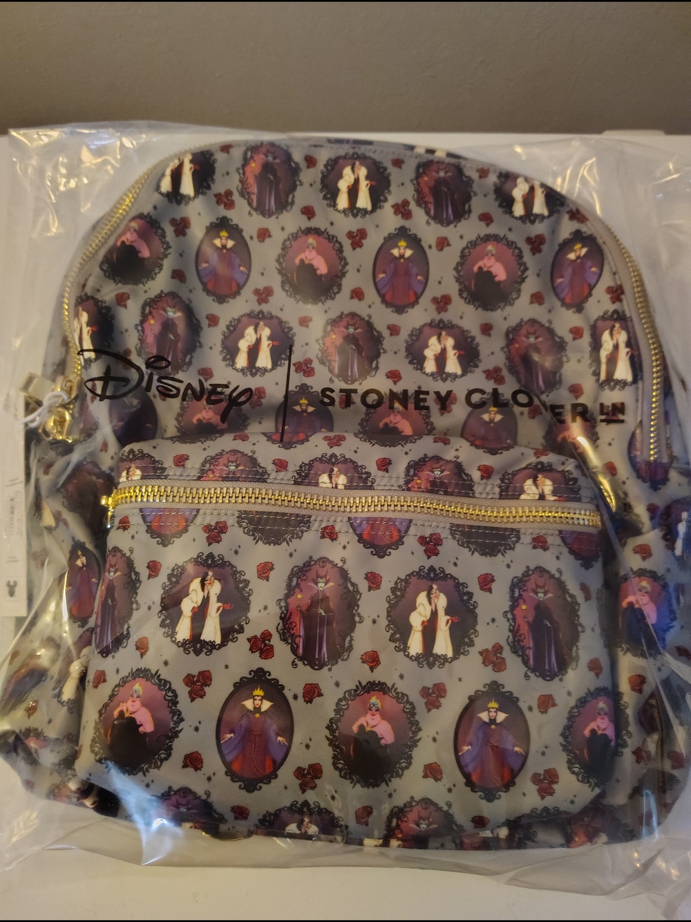 Stoney Clover Lane Disney Villains Mini Backpack - Gray, Purple & Pink
